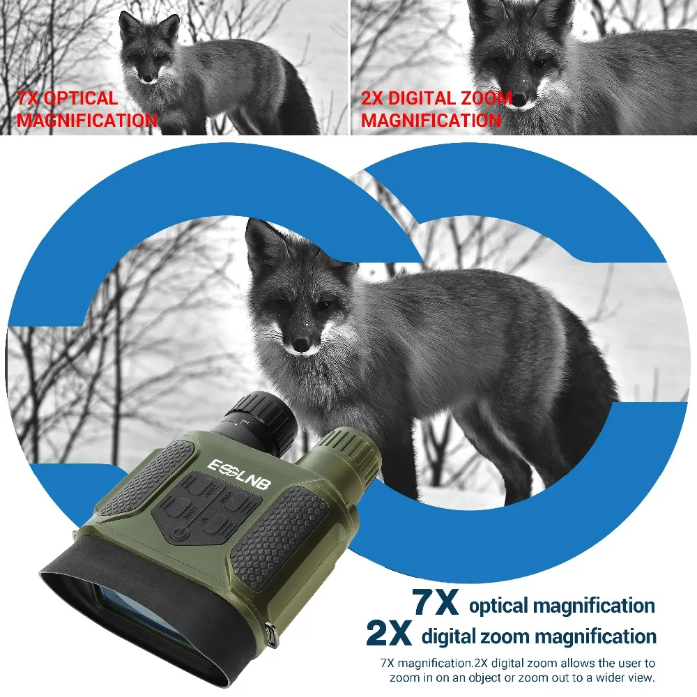 7X31 цифровой бинокль ночного видения с " TFT lcd и 8GB TF карта фото камера видео рекордер 400m инфракрасный бинокль