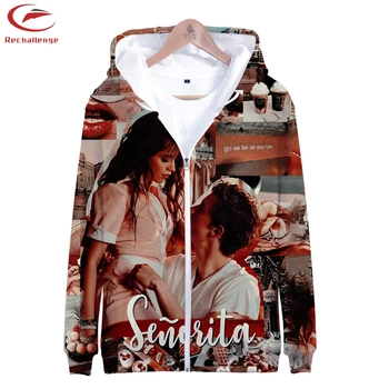 

Shawn Mendes Senorita Zipper hoodies Men's New 3D Casual Zip Jacket Trend 2019 Men's Fashion Jacket Hood