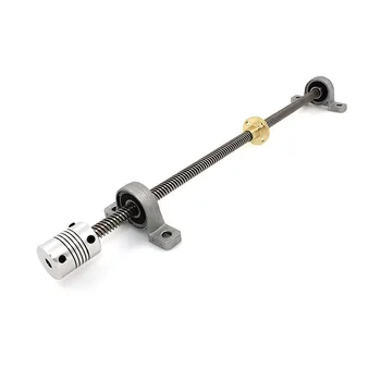 

T8 8mm 500mm Metal Rods Easy Install Pillow Bearing Block Tools Durable Lead Screw Set Coupler Stepper Motor For 3D Printer