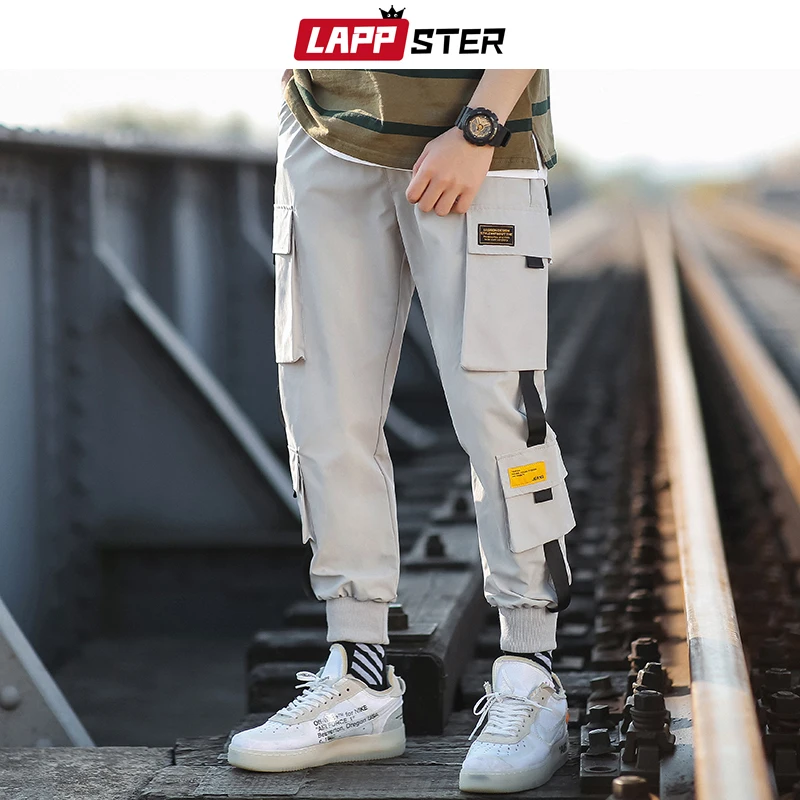 LAPPSTER Men Ribbons Streetwear Sweatpants 2020 Mens Military Hip Hop Cargo Pants Male Japanese Fashions Joggers Pants Toursers LAPPSTER Men Ribbons Streetwear Sweatpants 2020 Mens Military Hip Hop Cargo Pants Male Japanese Fashions Joggers Pants Toursers