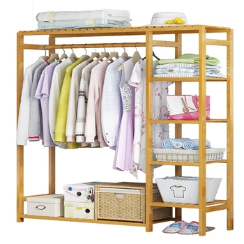 

Solid wood coat rack simple coat rack floor hanging rod bedroom household simple modern multifunctional