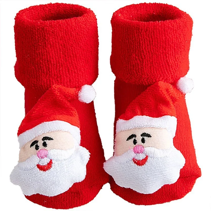 Baby Socks Newborn Cotton Winter Autumn Girls Boys Kids Christmas Santa Claus Terry Warm Slippers