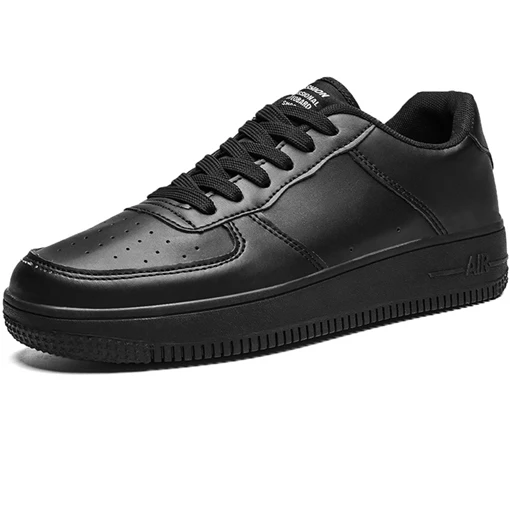 Men Shoes Black Мужские брендовые кожаные кроссовки высокого качества в стиле суперзвезды; мужская повседневная обувь; zapatillas Hombre; Мужская Дизайнерская обувь - Цвет: Men Shoes Black