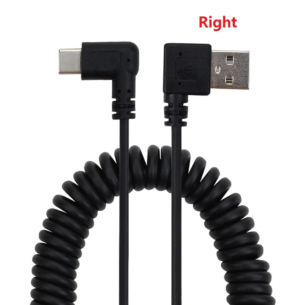 Более 2А Двойной локоть USB2.0 для type-C пружинный кабель для передачи данных Xiao Xiaomi Mi Hua wei glory type-c зарядный кабель