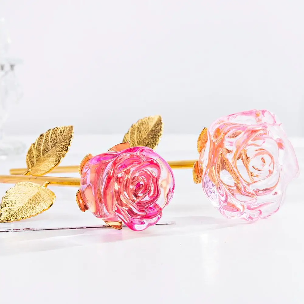 H&D, 8 видов стилей, искусственный кристалл, цветок розы, фигурка, ремесло, свадьба, день Святого Валентина, сувениры, подарок, украшение для свадебного стола