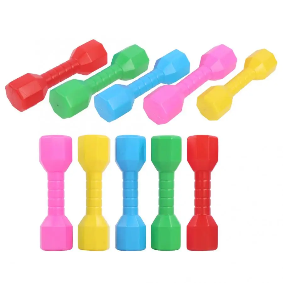 10Pcs Children Dumbell Outdoor Plastic Kids Performance Dancing Tool Sport Exercise Toy Children Fitness Weights Hand Dumbbells