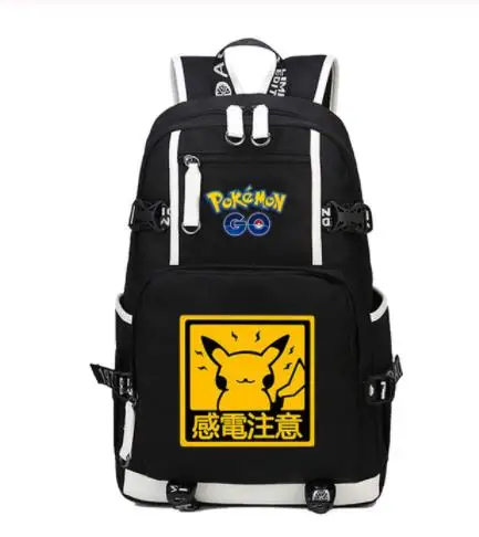 as pictures Игра Pokemon GO Pocket Monste pikachu рюкзак Charizard холст с принтом для мужчин и женщин школьная сумка дорожная сумка рюкзак - Цвет: as pictures