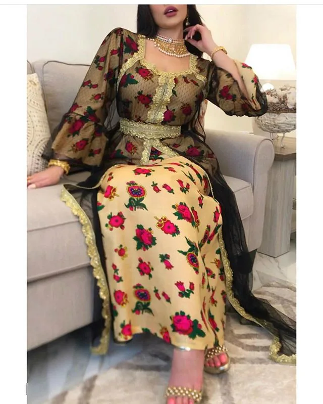 جلابيه مشجره ومبطن بتل مزين بالكلف جديد ترند