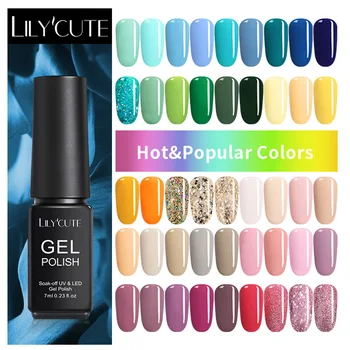 

LILYCUTE 7ML Lucky Gel Nail Polish 60 Colors Long Lasting Hybrid Nail Gel varnish for Sale Esmalte Nails Design Gel Polish