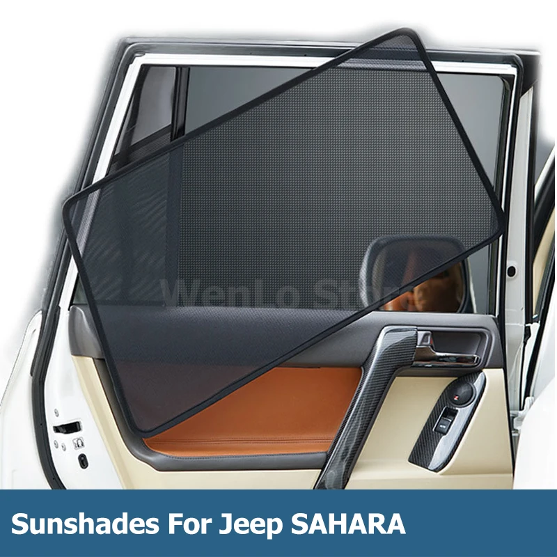 

4Pcs Magnetic Car Side Window Sunshade Laser Shade Sun Block UV Visor Solar Protection Mesh Cover For Jeep SAHARA 2007-2017