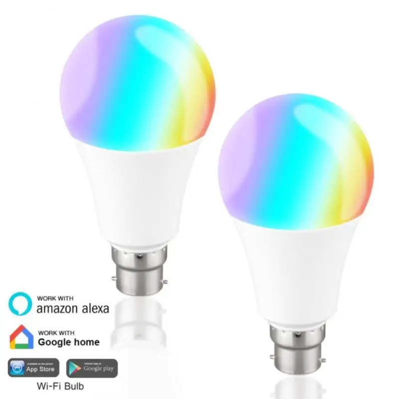 Cellphone WiFi Voice Control RGB Energy Saving Dimming LED Bulb Multicolor Smart Light Bulbs 11W Compatible Alexa Google Cellphone WiFi Voice Control RGB Energy Saving Dimming LED Bulb Multicolor Smart Light Bulbs 11W Compatible Alexa Google