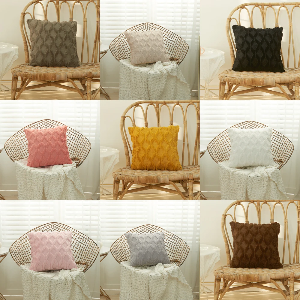 

Simple Solid Color Nordic Style Throw Soft Decorative Cushion Cover Kissenbezug for Sofa Bedroom Home 30x50/45x45cm Pillowcase