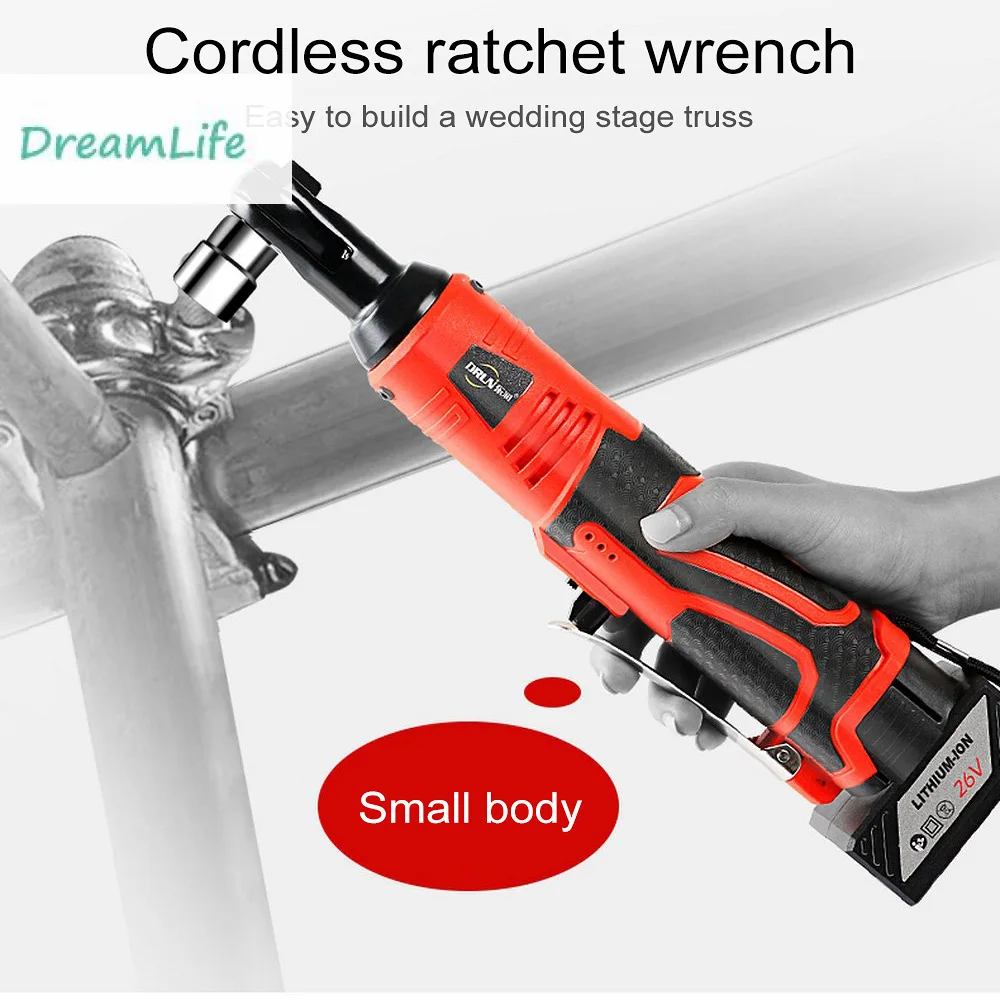 12v 26v Electric Wrench Kit Cordless Ratchet Wrench Rechargeable