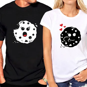 

Funny Summer Short Sleeve Cotton T-shirt Women Men T-shirt Brand Tee Tops Plus Size New Arrival Couple T Shirt for Lovers