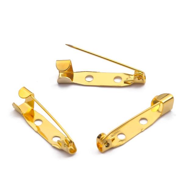15 20 25 30 35mm 5 Colors Brooch Clip Base Pins Blank Safe Lock Brooch Pin Base For DIY Jewelry Making Findings