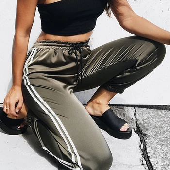 

Fashion Women Joggers Casual Loose Side Striped Long Pants Sweatpants Trousers Leggings Sweat Wear Plus Size M-xl