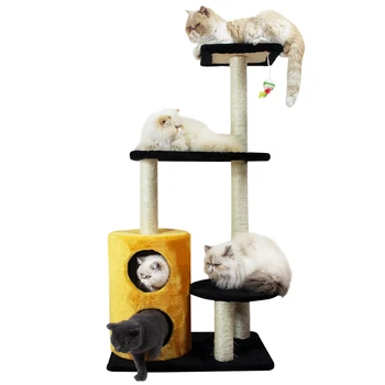 

Four Seasons Cat Climbing Frame Double-layer Cat Litter Cat Tree Whole Linen Cat Scratching Post Cat Jumping Platform Cat Toy