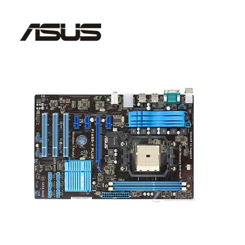 Для ASUS F1A55-V PLUS материнская плата Socket FM1 DDR3 для AMD A55M A55 оригинальная настольная SATA II