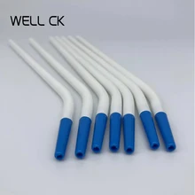 50pcs/Lot Dental Saliva Ejector Dentistry Clinic Disposable Surgical Suction Tips Suction Tube Long Slim Type Dentist Tools