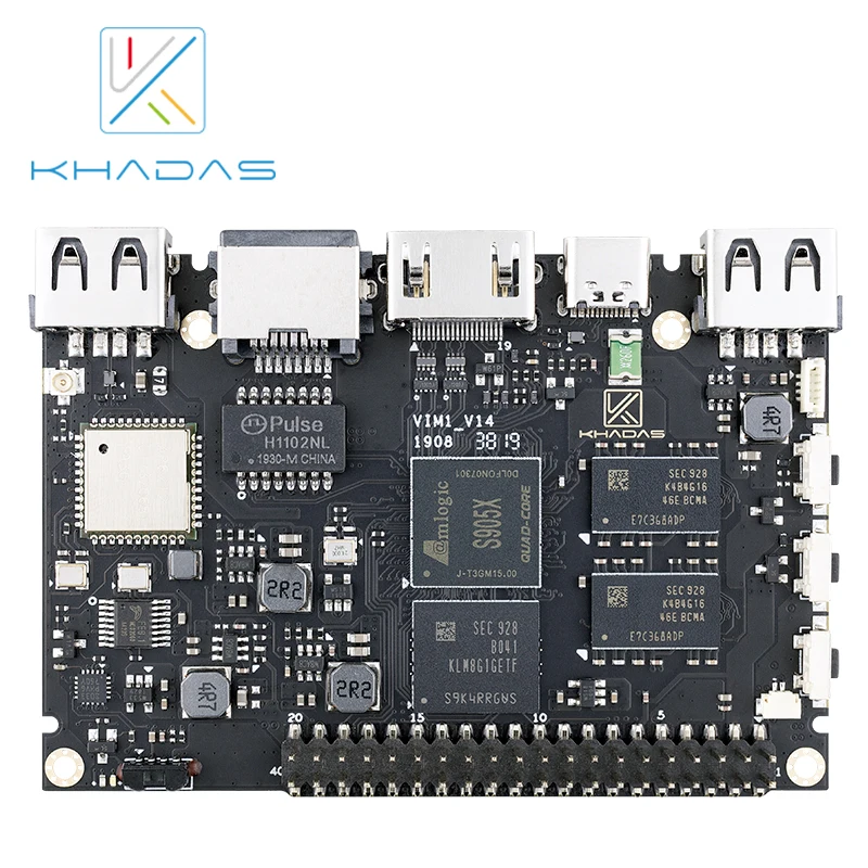 Khadas VIM1 базовый четырехъядерный ARM макетная плата с Amlogic S905X открытым исходным