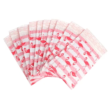 

Hot sale 10pcs Usable Space Flamingo Bubble Mailer Envelopes Padded Mailing Bag Self Sealing 24*28cm