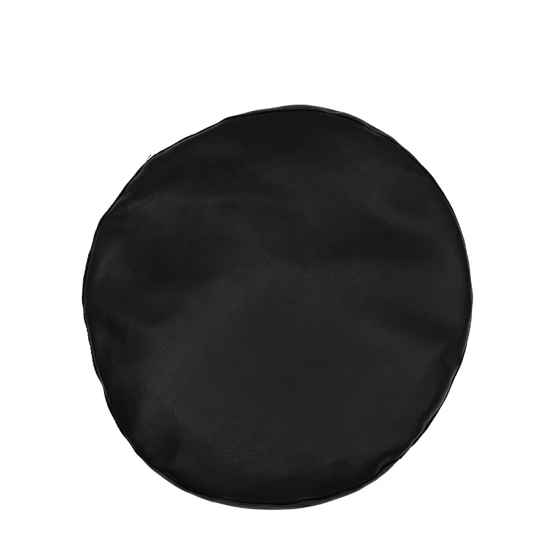 Black Модные осенне-зимние черные шапки-береты из искусственной кожи женские теплые шапки женские французские женские брендовые дизайнерские регулируемые береты - Цвет: Black