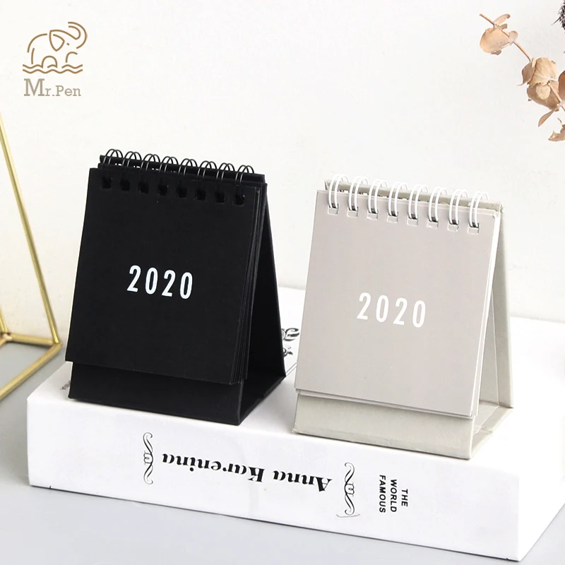 

2020 Kawaii Desk Calendar Creative Office Desktop Decoration Small Daily Schedule Calendar Portable Notepad Coil Calendar
