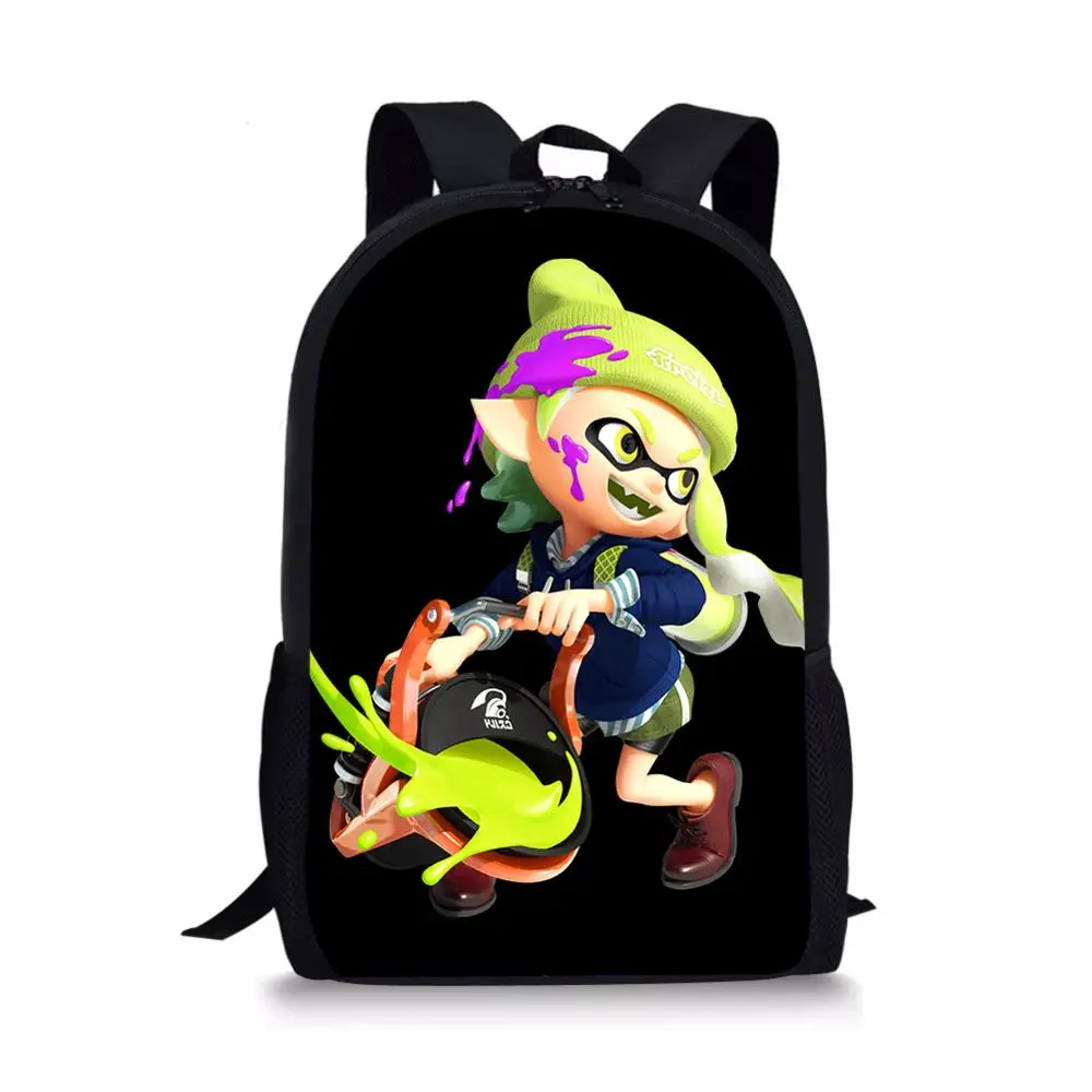 CDGX1158C Игра Splatoon 2 студента Школьный рюкзак, набор/комплект из 3 предметов для мальчиков и девочек с яркими рисунками из мультфильма про динозавров ортопедический рюкзак для малышей Детский блокнот портфель рюкзак - Цвет: CDGX1158C