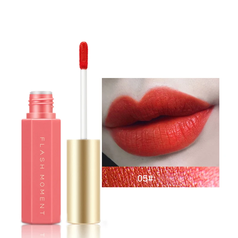 Matte Velvet Lip Gloss Sexy Nude Plumping Durable Waterproof Cosmetics Easy to Wear Profession Liquid Lipstick - Color: 405