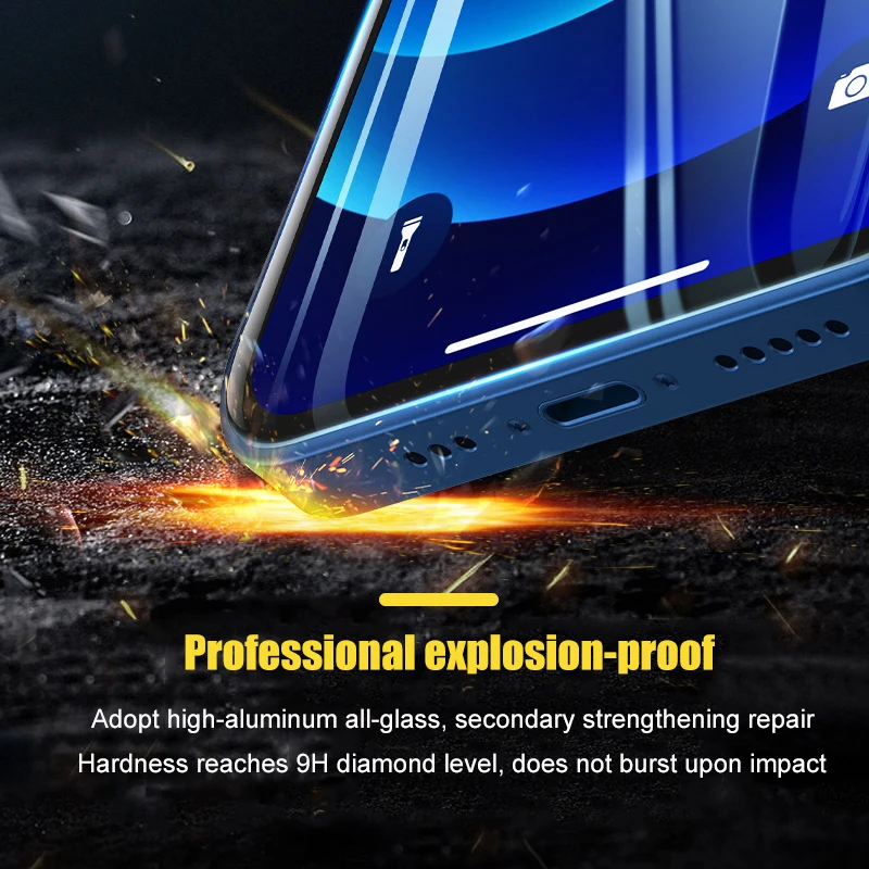99D полное покрытие закаленное стекло для iPhone 12 11 Pro MAX mini защитная экрана пленка