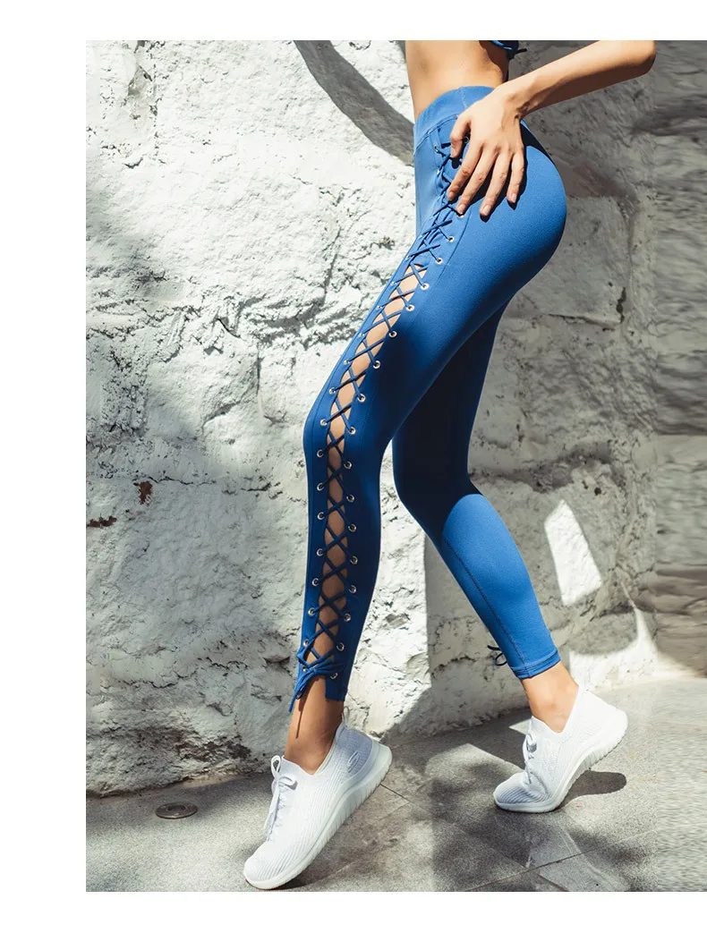 Русалка кривая осень зима новые женские брюки для йоги боковой край эластичный пояс Спортивные Брюки Высокая талия женские гетры для фитнеса брюки