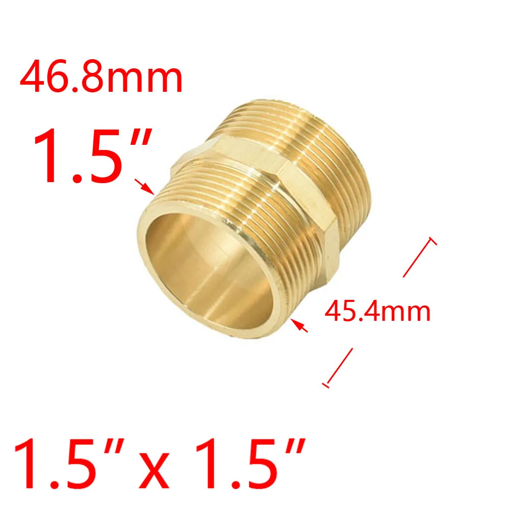 Brass 1/2" 3/4" 1" 1.2" 1.5" 2" Male Female Thread Connector Tee Elbow Repair End Cover Tube Connector Copper Plumbing Adapter