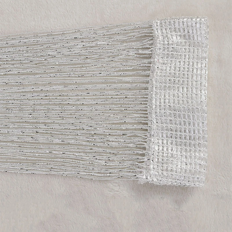 Блестящие шторы с бахромой кисточками блестящие серебряными линиями для окна