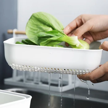 

2019 Multifuntional 3PCS Portable Home Kitchen Multi-Function Hanging Drain Basket Sink Holder Shelf Practical Kitchen Supplies