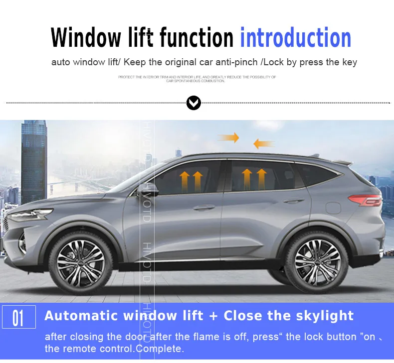 Hivotd для Haval F7 OBD Автомобильный стеклоподъемник, автоматический Лифт, авто аксессуары