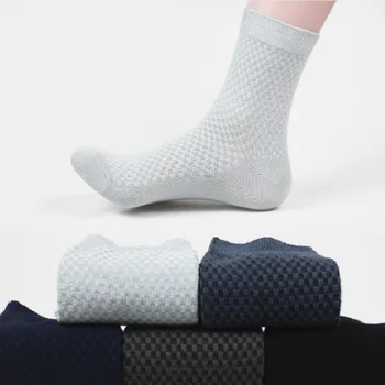 

1 pares de calcetines de alta calidad de fibra de bambú para hombre, calcetines de compresión desodorante transpirables de negoc