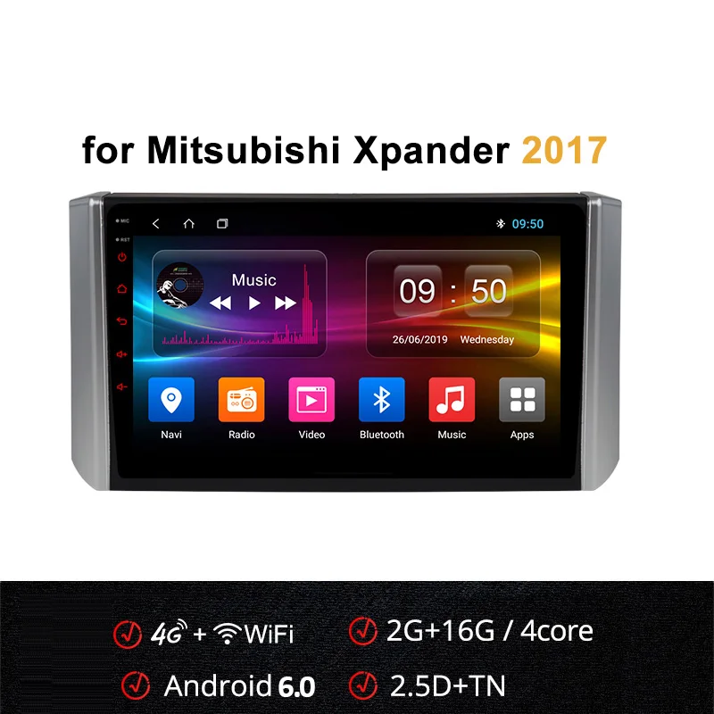Восьмиядерный Android 8,0 автомобильный Радио мультимедийный плеер gps Navi forMitsubishi Xpander 4G LTE - Цвет: K3