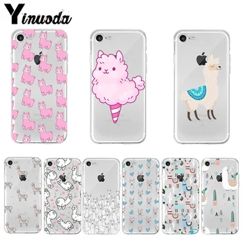 

Yinuoda Kawaii Cute Llama Alpaca Animals Cartoon Phone Accessories Case for iPhone 8 7 6 6S Plus X XS MAX 5 5S SE XR 11 pro max