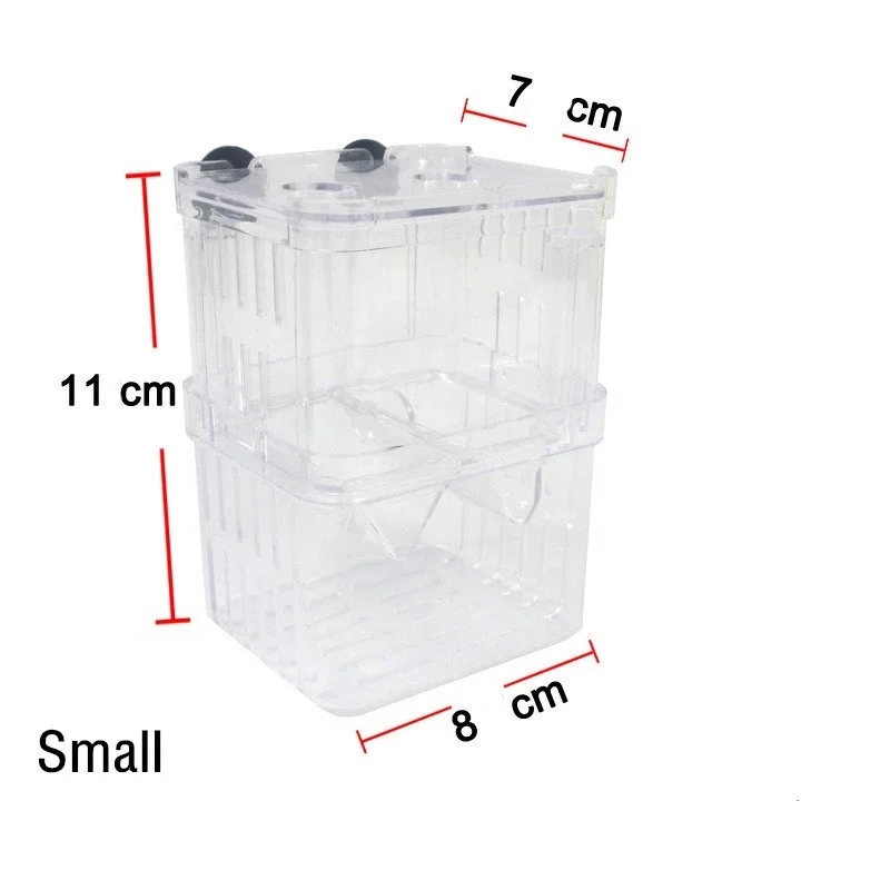 Aquarium Breeder Box Breeding Incubator Small Fish Hatchery Acrylic Divider for Shrimp Clownfish Aggressive Fish Injured fish breeding box