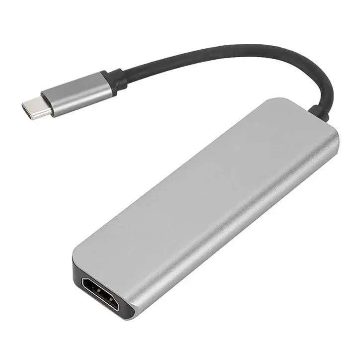 Type-C в HD концентратор pd конвертер 5 серый 1 12,5 см/12,5 см 48g 4K 20V 3A, поддержка Макс 87 Вт адаптер питания. HD