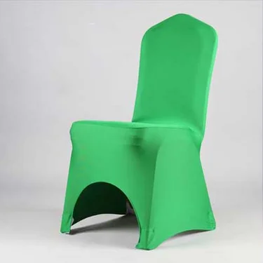 100 шт лайкра спандекс чехлы на кресла стрейч банкетные чехлы для стульев Чехлы Свадебные украшения - Цвет: Зеленый