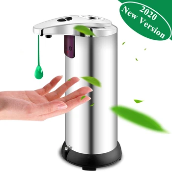 

1pcs Automatic Soap Dispenser Stainless Steel Smart Sensor Touchless Induction Electroplated Sanitizer Dispensador For Home