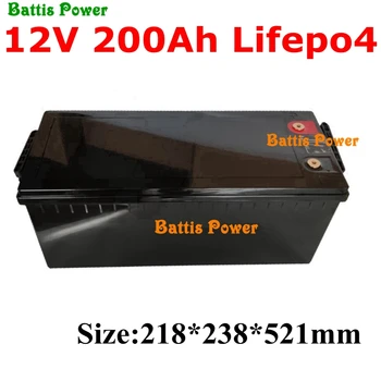 

12.8V Lithium 12v 200ah Lifepo4 Battery Pack with BMS for Marine/ Solar System/UPS/RV/energy Storage Solar Panel+10A Charger