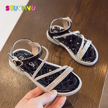 

Summer Children Shoes Girls Sandals Fashion Sequin Leather Rhinestone Sandals Baby Toddler Girls Shoes Dance Princess Kids Shoes