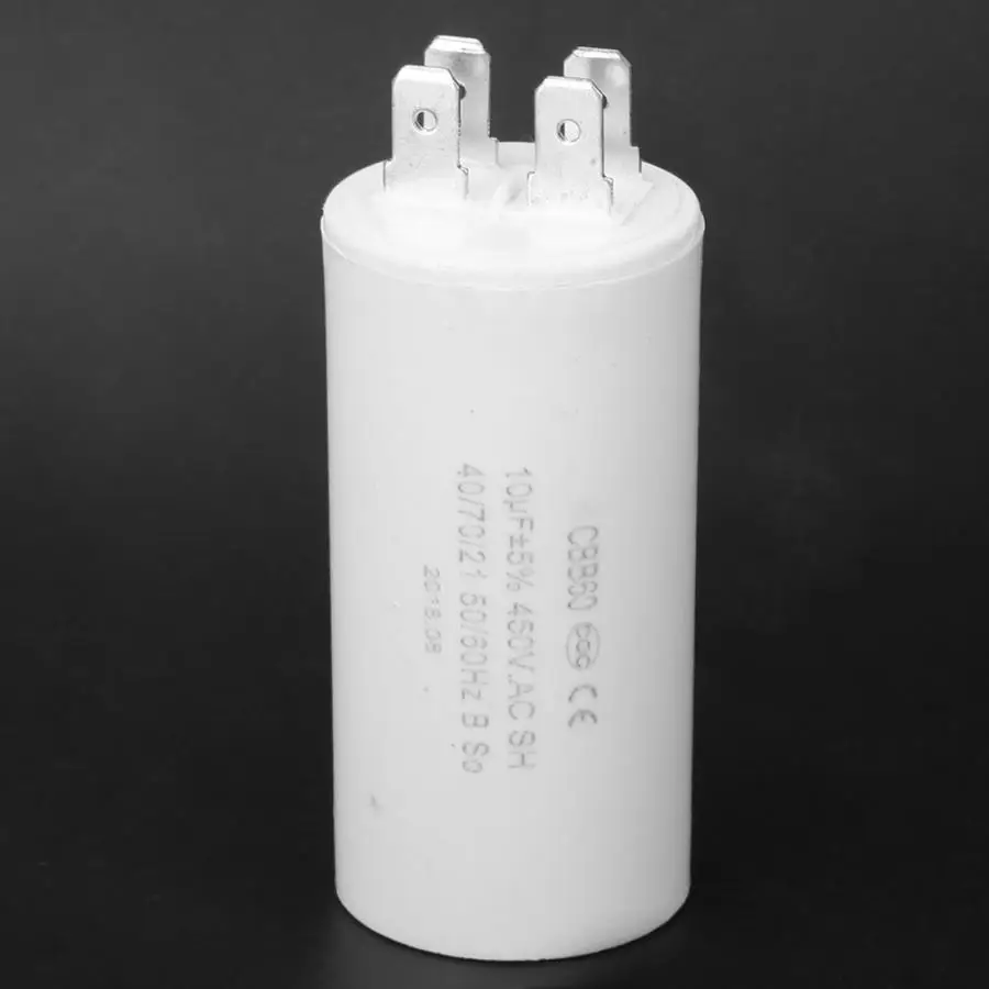 

CBB60 Motor Running Capacitor 450V AC 10uf running motor start generator capacitor For electric washing machine air conditioners
