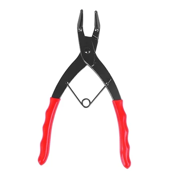 

Duty Cylinder Snap Ring Pliers, Internal Ring Remover Retaining Circlip Pliers, 90 Degrees Bending Pliers with Long Noses(Red)