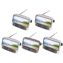 Мини Ретро беспроводной Bluetooth динамик TV300 портативный Ретро беспроводной Bluetooth динамик держатель телефона Поддержка TF карты FM радио Aux