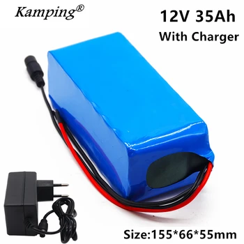 

2020 100% New 18650 12V 35000 mAh Battery pack 18650 lithium battery protection board 12v 35000mAh for inverter miner+Charger