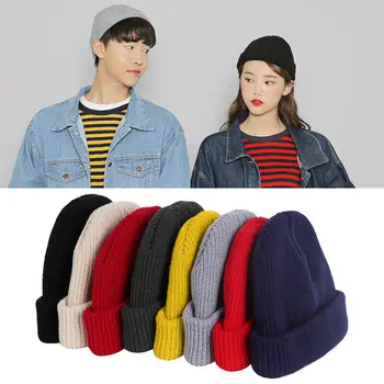 

Unisex Men Women Beanie Hat Warm Ribbed Winter Turn Ski Fisherman Docker Hat