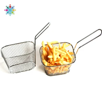

Kitchen Tool Electroplate Stainless Steel Mini Frying Nets Square Blocks tls
